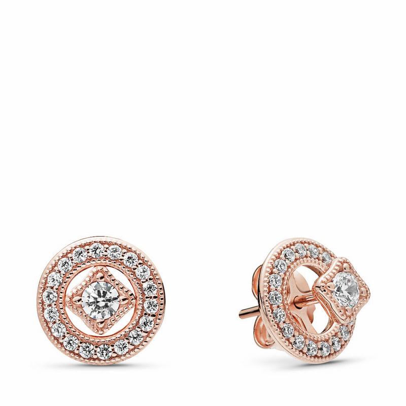 Pandora Australia Rose™ Vintage Allure Stud Earrings | EYKROU017